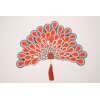 Hand-Woven Peacock Fan Placemat with Tassel | Bohemian Table Art