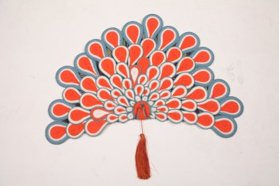 Hand-Woven Peacock Fan Placemat with Tassel | Bohemian Table Art