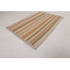 Hand-Woven Striped Rug - 4-Color Cream Blush Sage Mustard Rectangle Webbing Carpet