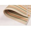 Hand-Woven Striped Rug - 4-Color Cream Blush Sage Mustard Rectangle Webbing Carpet