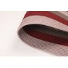 Rectangle Rope-Woven Carpet — Burgundy / Taupe / Cream Striped Outdoor Rug