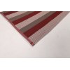 Rectangle Rope-Woven Carpet — Burgundy / Taupe / Cream Striped Outdoor Rug
