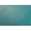 Spiral Braided Round Outdoor Rug — Solid Teal Concentric Weave
