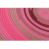 Hand-Woven Round Spiral Rug - Rose Pink Coco Brown Burgundy Camel Webbing Carpet