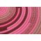 Hand-Woven Round Spiral Rug - Rose Pink Coco Brown Burgundy Camel Webbing Carpet