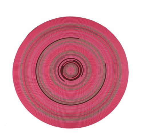 Hand-Woven Round Spiral Rug - Rose Pink Coco Brown Burgundy Camel Webbing Carpet