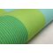 Green-Blue Striped Polyester Rope-Woven Outdoor Carpet