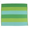 Green-Blue Striped Polyester Rope-Woven Outdoor Carpet