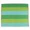 Green-Blue Striped Polyester Rope-Woven Outdoor Carpet