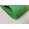 Green-Blue Striped Polyester Rope-Woven Outdoor Carpet