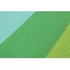 Green-Blue Striped Polyester Rope-Woven Outdoor Carpet