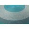 Blue-White Bullseye Round Polyester Rope-Woven Carpet
