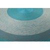 Blue-White Bullseye Round Polyester Rope-Woven Carpet