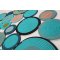 Multi-Petal Round Braided Outdoor Rug — Mixed Teal Petal Set