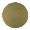 Multicolor Spiral Braided Round Outdoor Rug — Sage Green / Brick Red / Cream