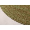 Multicolor Spiral Braided Round Outdoor Rug — Sage Green / Brick Red / Cream