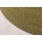 Multicolor Spiral Braided Round Outdoor Rug — Sage Green / Brick Red / Cream