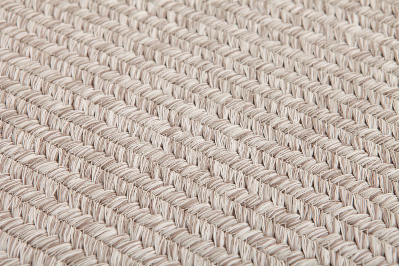 Close-up of tone-blended beige polyester rope weave