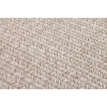 Neutral Beige Flatweave Rectangle Polyester Rope-Woven Outdoor Rug