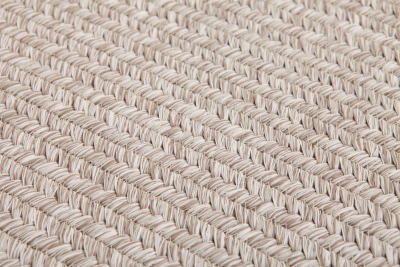 Neutral Beige Flatweave Rectangle Polyester Rope-Woven Outdoor Rug