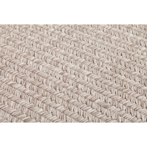 Neutral Beige Flatweave Rectangle Polyester Rope-Woven Outdoor Rug