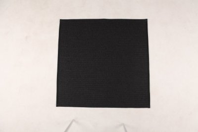 Black Square Polyester Rope-Woven Carpet with Bound Edge