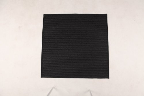 Black Square Polyester Rope-Woven Carpet with Bound Edge