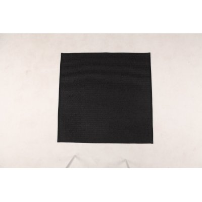 Black Square Polyester Rope-Woven Carpet with Bound Edge