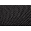 Black Square Polyester Rope-Woven Carpet with Bound Edge