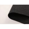 Black Square Polyester Rope-Woven Carpet with Bound Edge