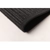 Black Square Polyester Rope-Woven Carpet with Bound Edge