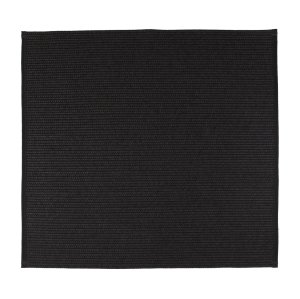 Black Square Polyester Rope-Woven Carpet with Bound Edge