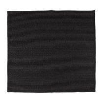 Black Square Polyester Rope-Woven Carpet with Bound Edge