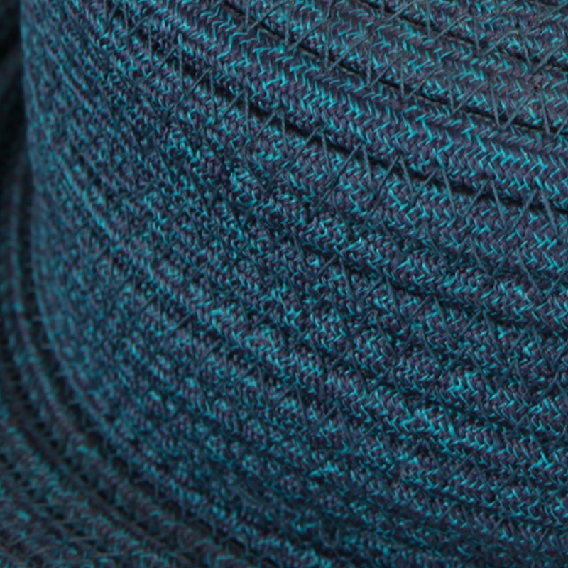 Close-up of the melange polyester rope weave texture
