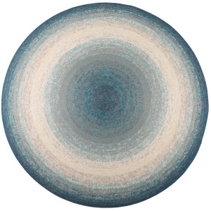 Starry Sky Gradient Round Braided Rug