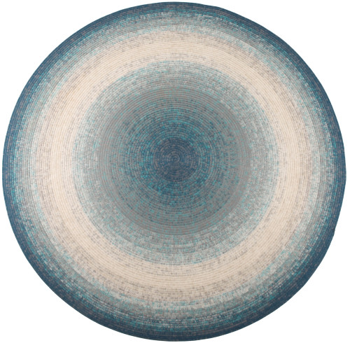 Starry Sky Gradient Round Braided Rug