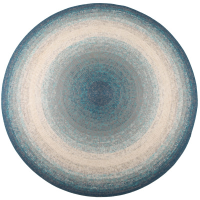 Starry Sky Gradient Round Braided Rug
