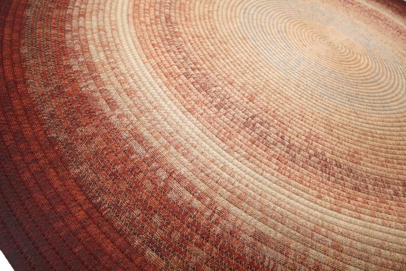 Close-up of the rope weave texture of the carpet
