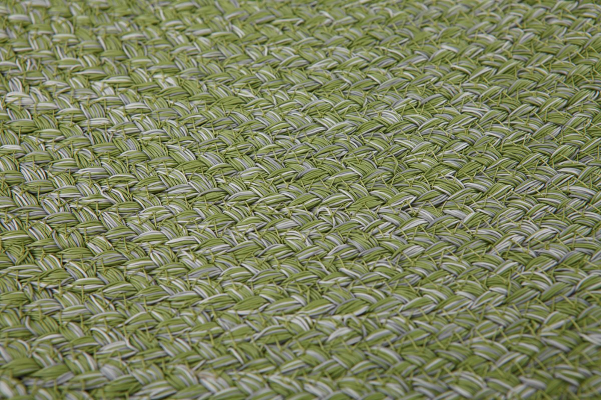 Close-up of the two-tone braided weave structure
