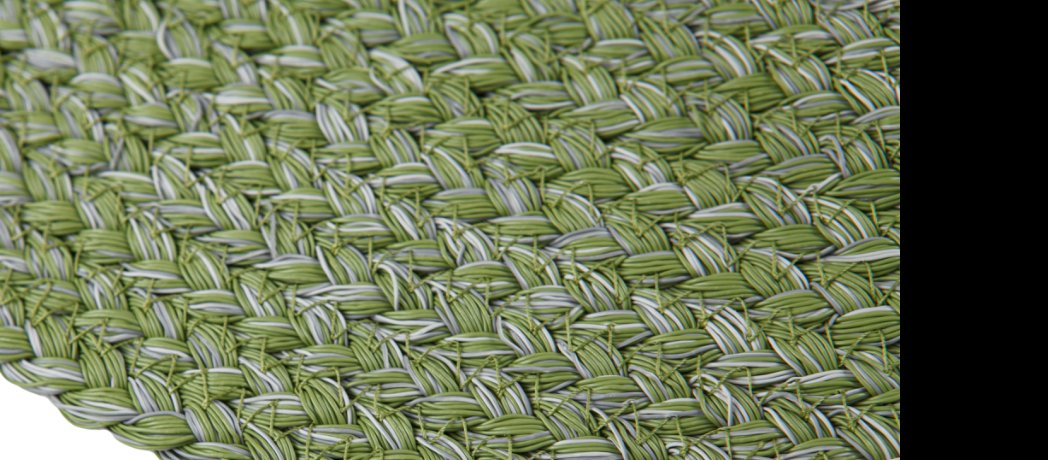 Tightly finished bound edge of the round rope-woven carpet
