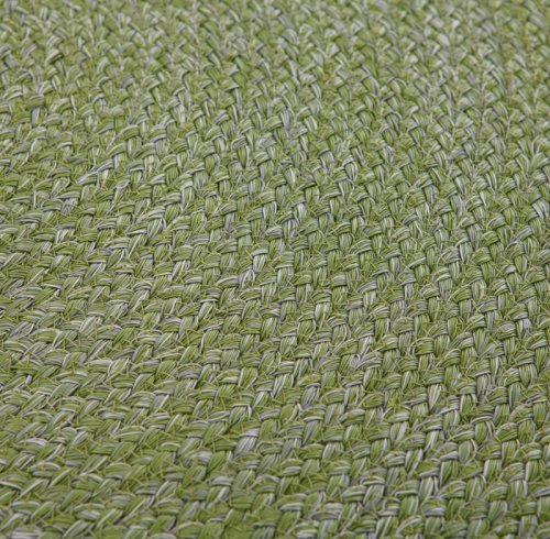 Sage Green Melange Round Rope-Woven Carpet