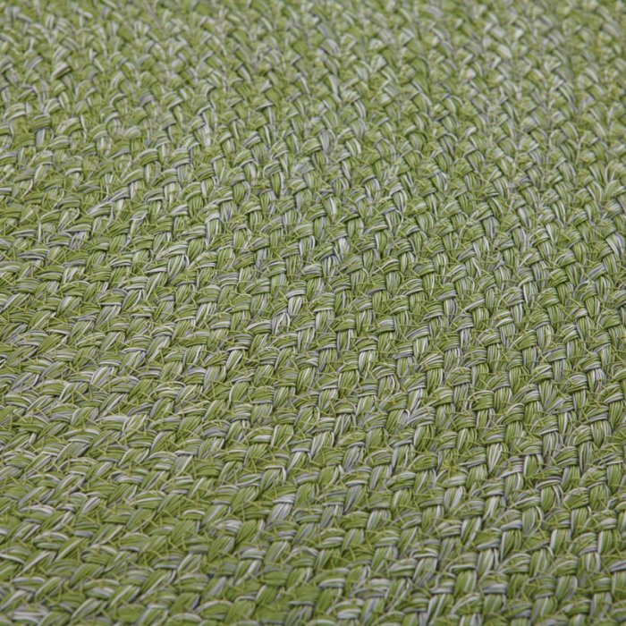 Sage Green Melange Round Rope-Woven Carpet