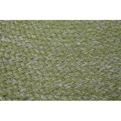 Textilene Speckled Coil-Weave Round Outdoor Rope Rug — Olive Green / Silver Fleck