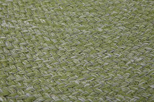Textilene Speckled Coil-Weave Round Outdoor Rope Rug — Olive Green / Silver Fleck