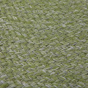 Textilene Speckled Coil-Weave Round Outdoor Rope Rug — Olive Green / Silver Fleck