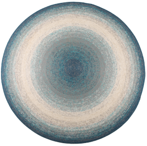 Starry Sky Gradient Round Braided Rug