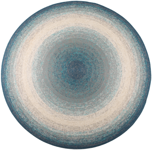 Starry Sky Gradient Round Braided Rug