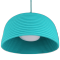 Turquoise Dome Rope-Woven Pendant Lampshade with Matching Cord
