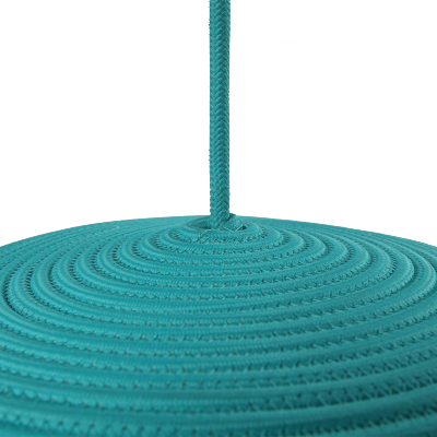 Turquoise Dome Rope-Woven Pendant Lampshade with Matching Cord