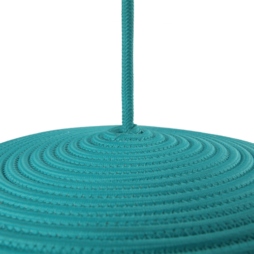 Turquoise Dome Rope-Woven Pendant Lampshade with Matching Cord